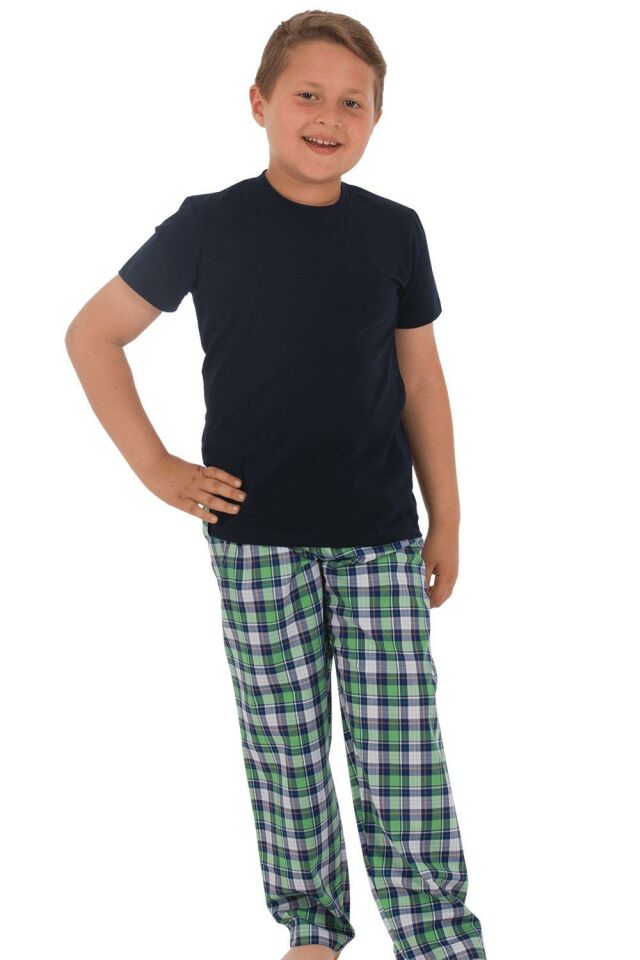 The DON Baba-Oğul Model Erkek Çocuk Yarım Kollu Tişört & Uzun Eşofman Altı Takımı Desen 7