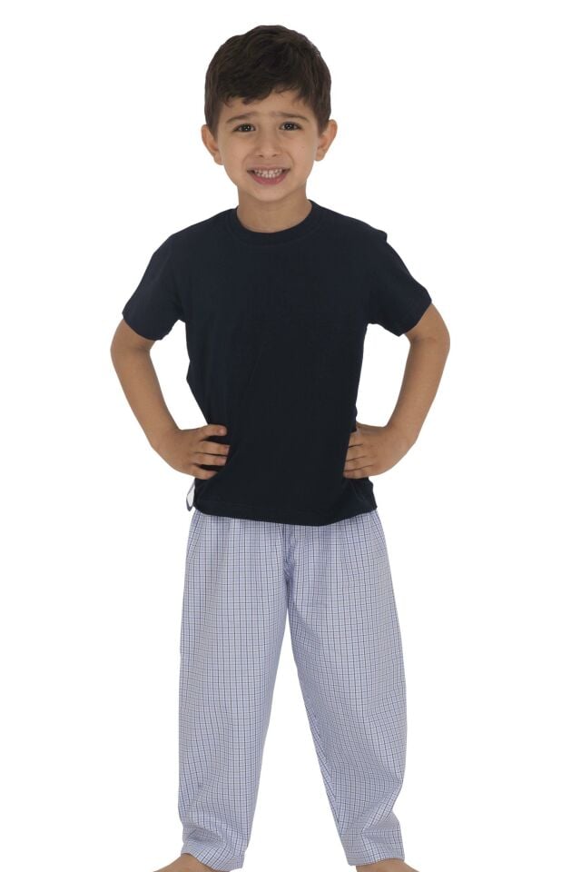 The DON Baba-Oğul Model Erkek Çocuk Yarım Kollu Tişört & Uzun Eşofman Altı Takımı Desen 8