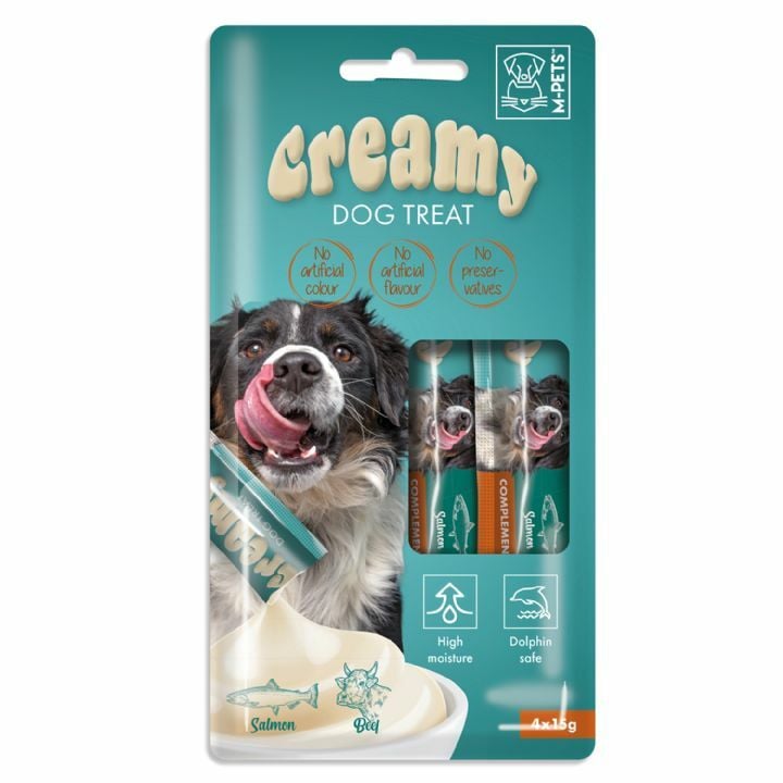 M-PETS KÖPEK ÖDÜLÜ CREAMY BALIKL BİFTEK 4x15 GR