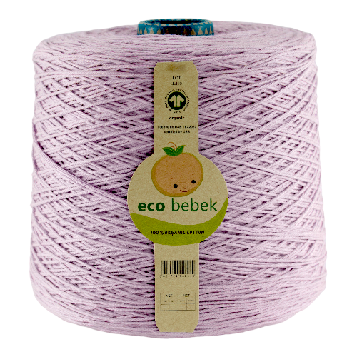 Büyük Boy 1 KG - %100 Organik Pamuk El Örgü İpi - DARK LILAC - STOK 9 KG