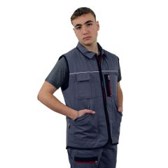 Persmont GY04K Unisex Fermuarlı Gabardin Kışlık Yelek