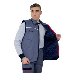 Persmont GY04K Unisex Fermuarlı Gabardin Kışlık Yelek