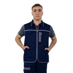 Persmont GY04Y Unisex Fermuarlı Gabardin Yazlık Yelek