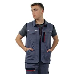 Persmont GY04Y Unisex Fermuarlı Gabardin Yazlık Yelek