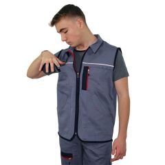 Persmont GY04Y Unisex Fermuarlı Gabardin Yazlık Yelek