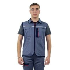 Persmont GY04Y Unisex Fermuarlı Gabardin Yazlık Yelek