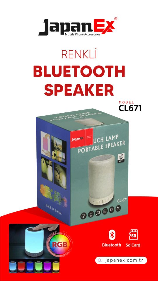 JAPANEX DOKUNMATİK 7 RENKLİ SPEAKER CL-671