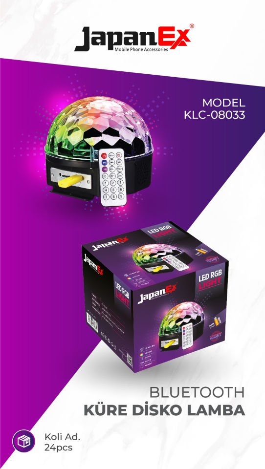 JAPANEX KÜRE DİSKO LAZER BLUETOOTH KLC08033