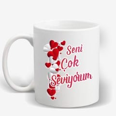 Seni Çok Seviyorum Temalı Kupa Bardak