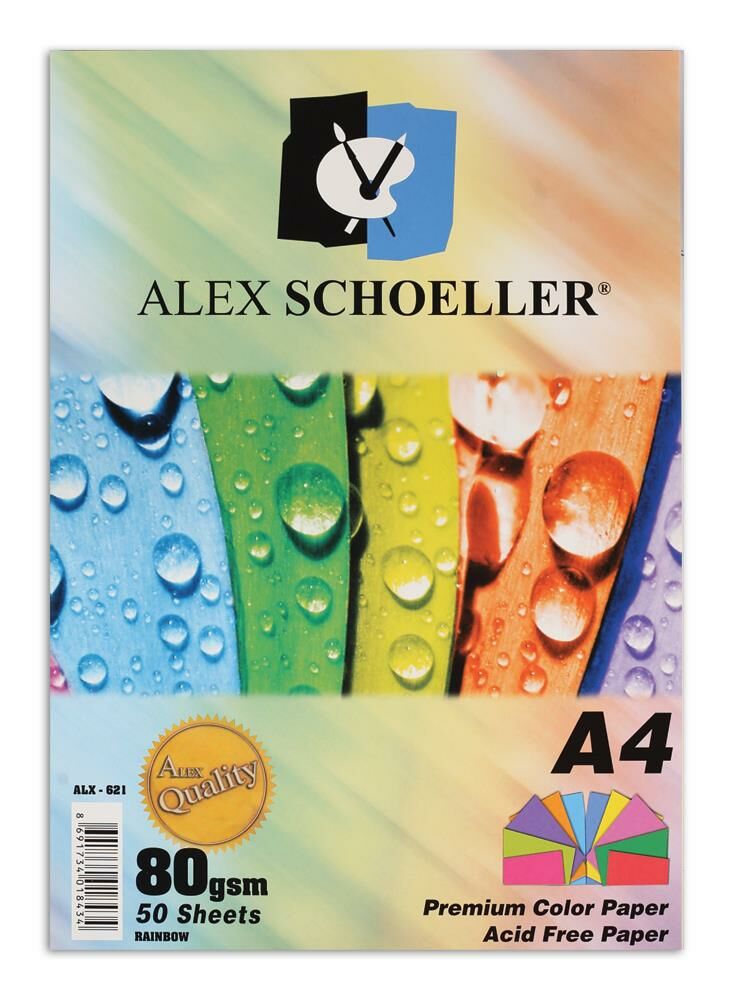 Alex Schoeller Fotokopi Kağıdı A4 80 g/m² 50'li Karışık Renk