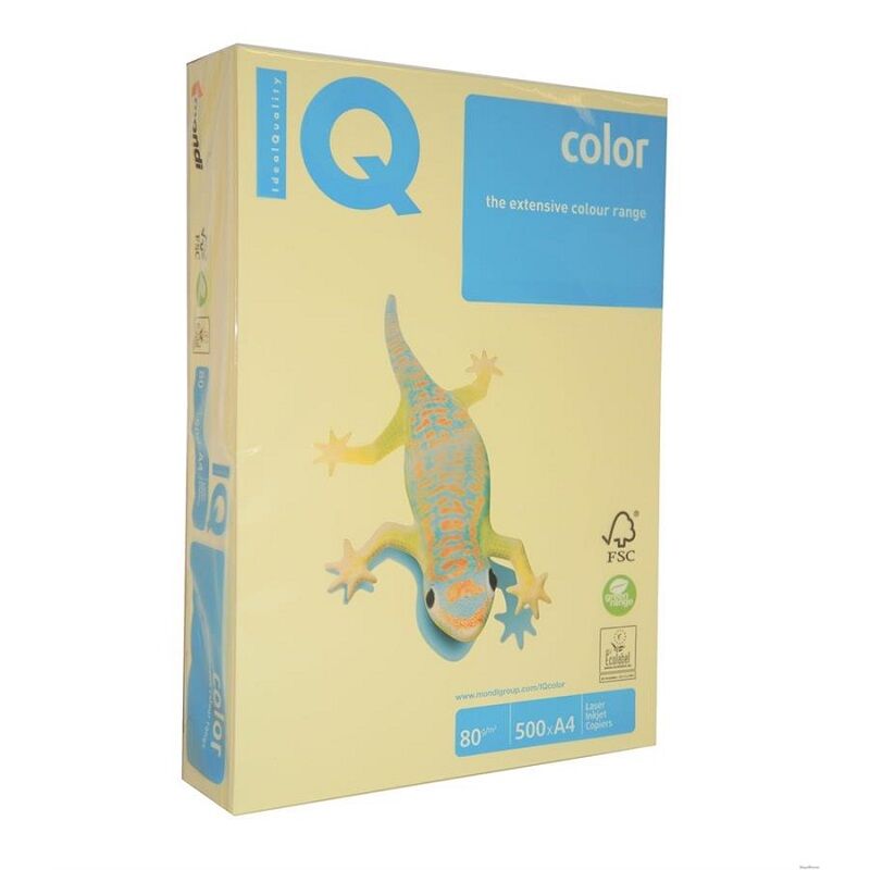 IQ A4 Fotokopi Kağıdı Renkli 80 g/m² 500'lü Paket Açık Sarı