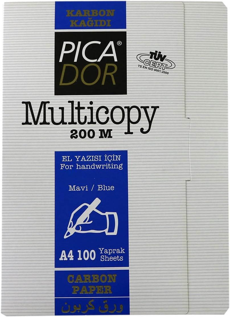 Picador 200-M Karbon Kağıdı A4 100 Adet Mavi