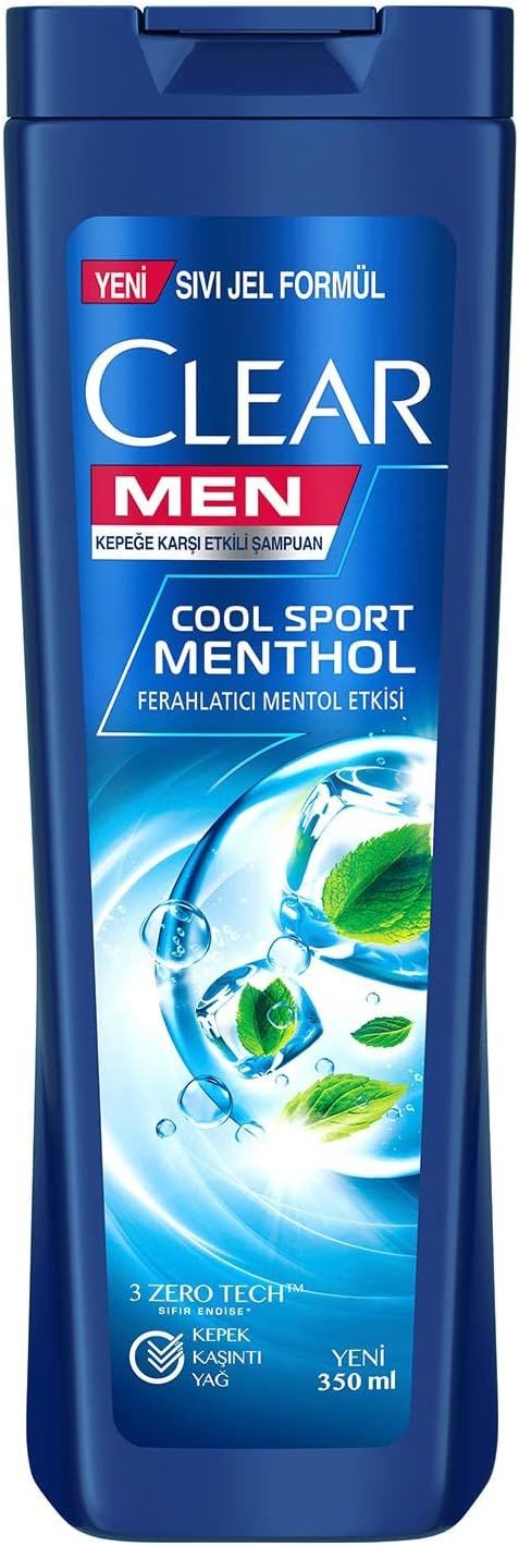 Clear Men Kepeğe Karşı Etkili Şampuan Cool Sport Menthol Ferahlatıcı Mentol Etkisi 350 ml