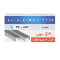 Mimaks Zımba Teli 24/6 1.000 Adet Beyaz