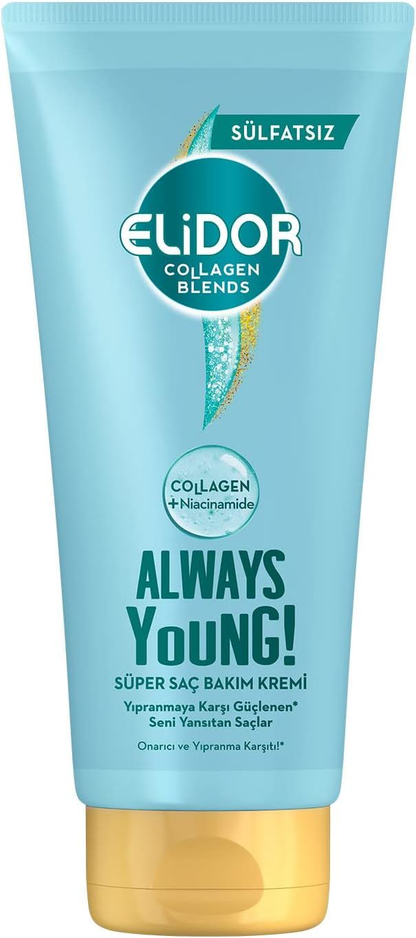 Elidor Collagen Blends Sülfatsız Süper Saç Bakım Kremi Always Young Onarıcı ve Yıpranma Karşıtı 170 ml