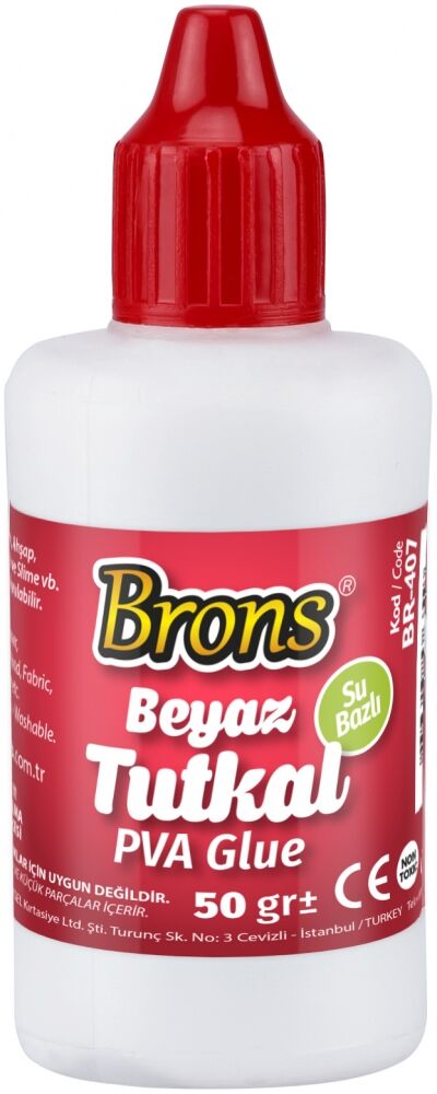 Brons Su Bazlı Beyaz Tutkal 50 g