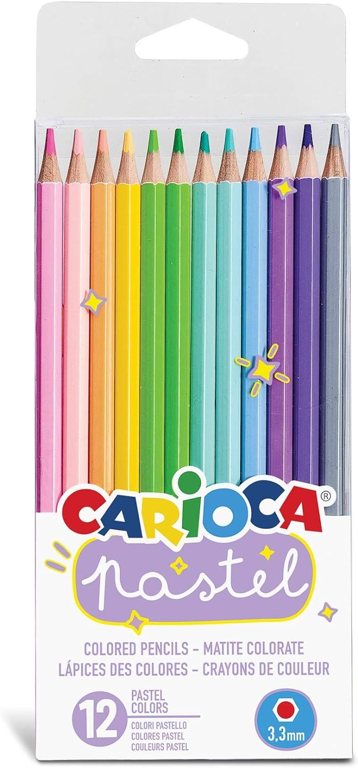 Carioca Pastel Renkler Kuru Boya Kalemi 12’li