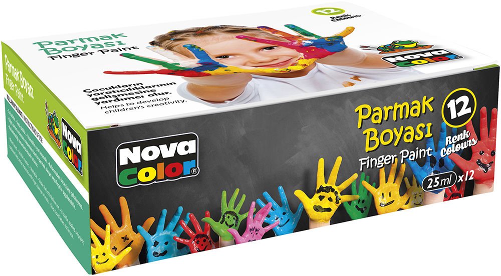 Nova Color NC-460 Parmak Boya 12 Renk