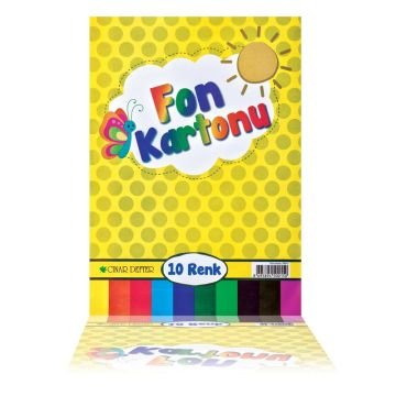 Çınar Defter Fon Kartonu 24x34 10 Renk