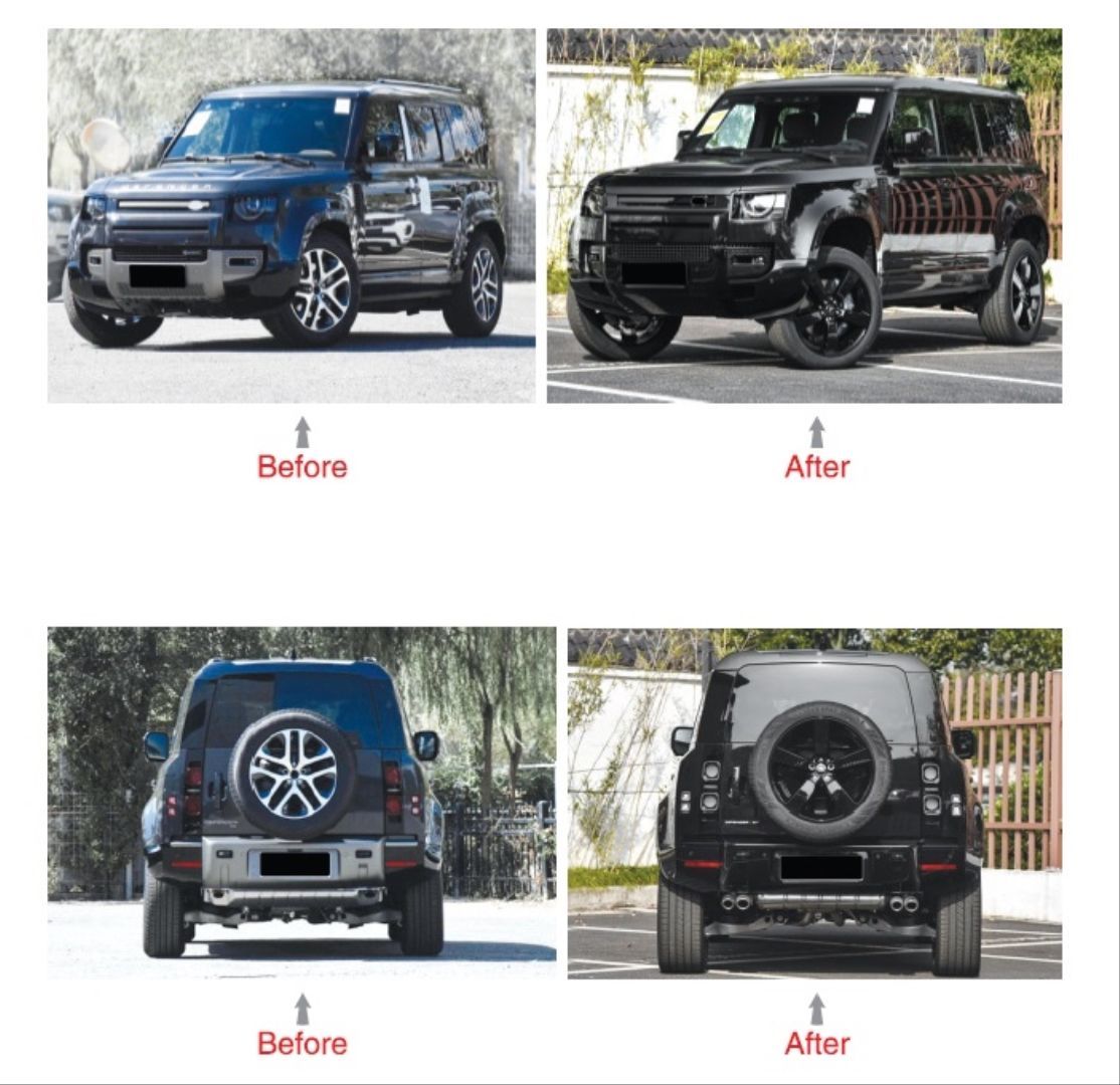 Land Rover Defender 2020+ Uyumlu Black Edition Body Kit ( Full Set ) / 110 Luk İçin
