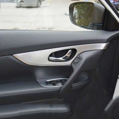 Nissan  X-Traıl 2014 - 2017 Uyumlu Kapı Kolçak Düğme Kaplaması / Sılver