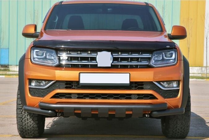 Volkswagen Amarok 2010+ Off Road Siyah Ön Koruma Ön Tampon Koruma Demiri Krom Glocity AQM4WD