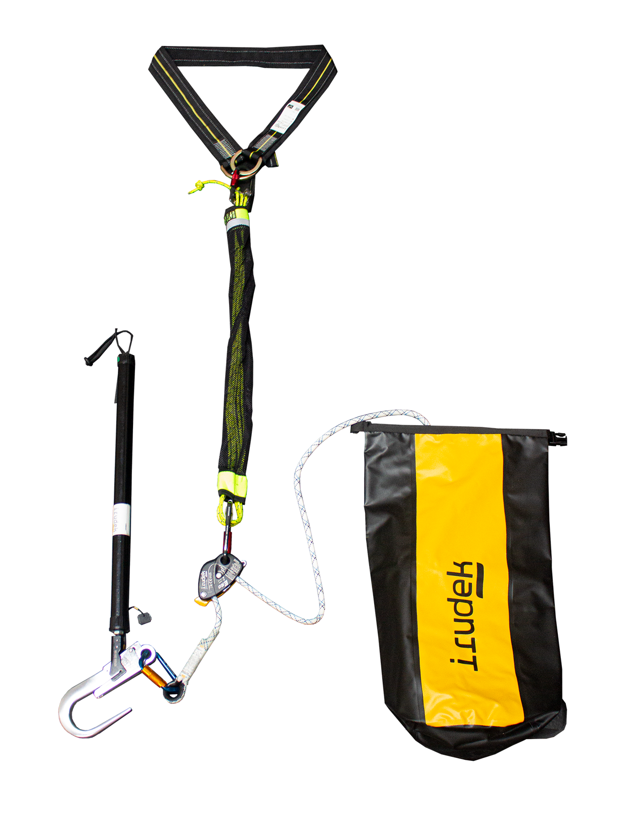 Irudek Rk2 Rescue Kit 30m Halatlı Haulerbiner 105cm + D4 + CTA01 Kurtarma Seti