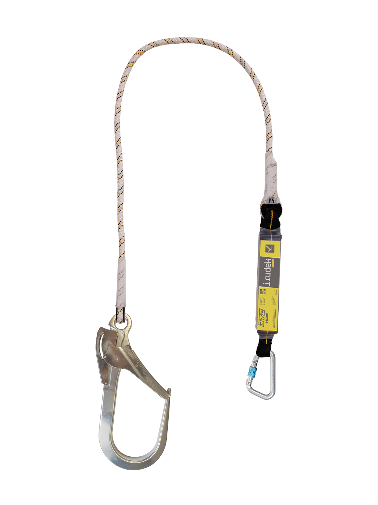 Irudek 372/140cm Şok Emicili Tek Kollu Lanyard -Alum.60mm Kancalı