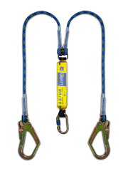 Irudek ASTUN 363/180cm Şok Emicili Çift Kollu Lanyard -Çelik 55mm Kancalı