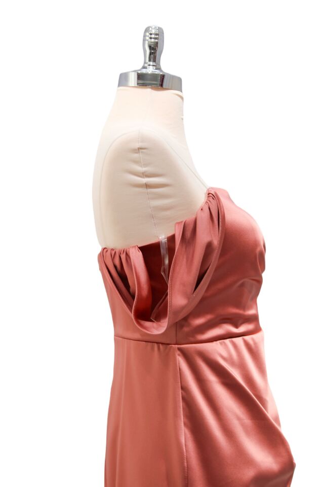 Hot Contact Tarçın Askılı Balon Kol Yanı Kuyruklu Taş Detaylı Mini Elbise