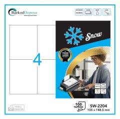 SW-2204 SNOW A4 Lazer Etiket 105×148.5 mm