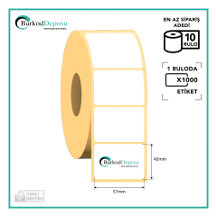 57x45 Termal Barkod Etiketi 500 Sarım