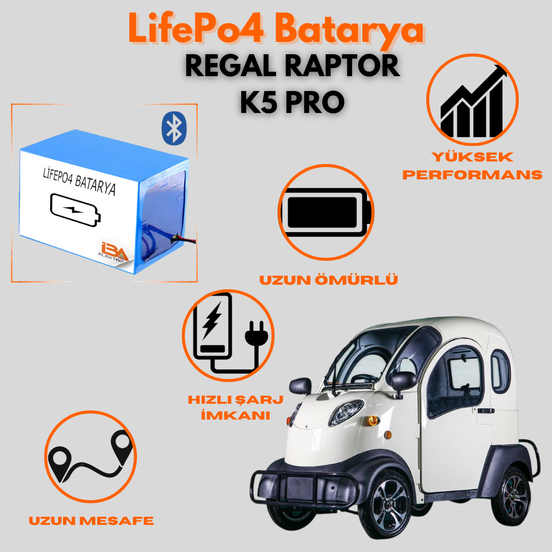 REGAL RAPTOR K5 PRO 72V72AH LifePo4 Batarya
