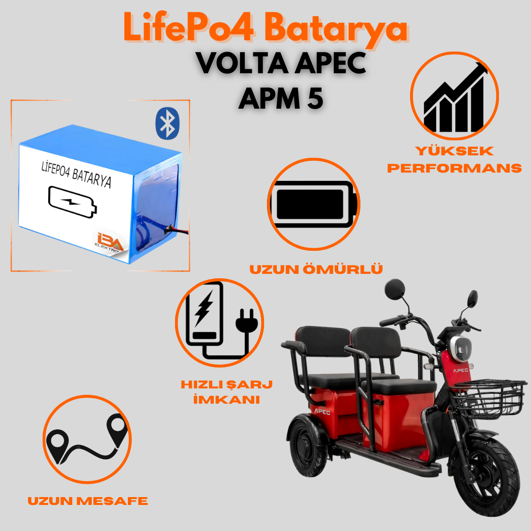 VOLTA AEPC APM 5 72V72AH LifePo4 Batarya