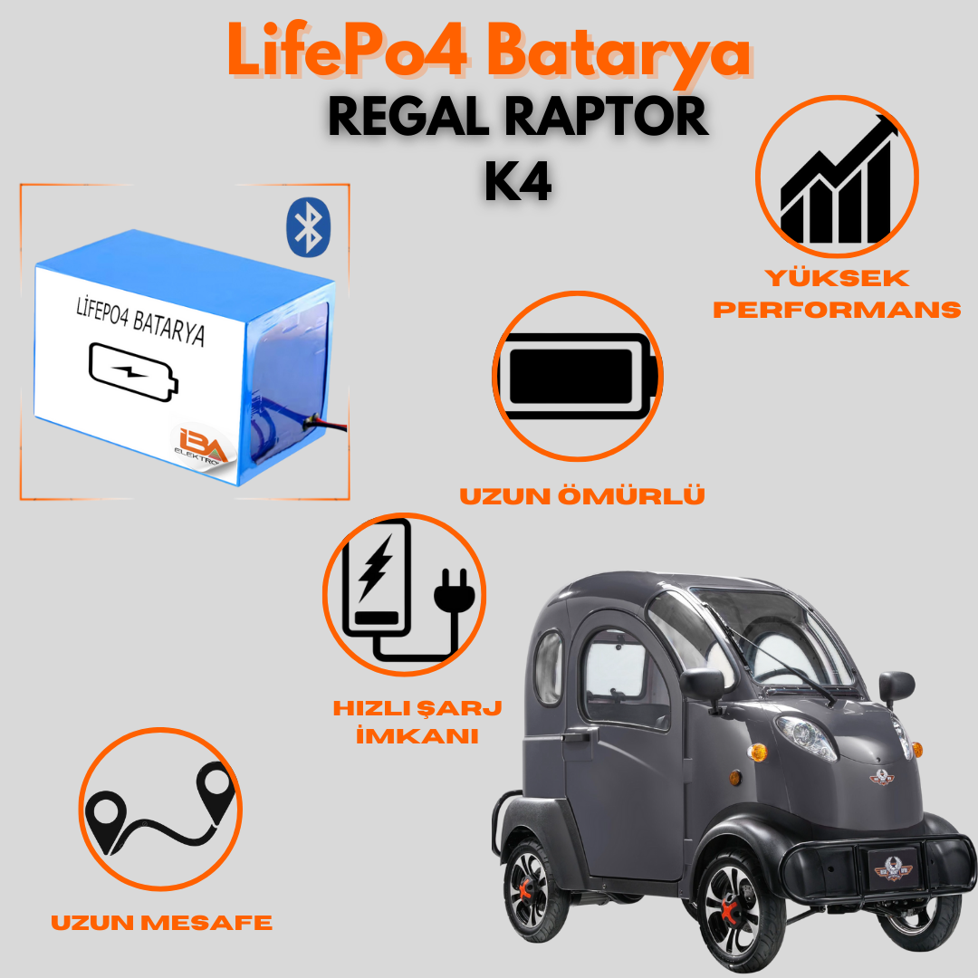 REGAL RAPTOR K4 72V72AH LifePo4 Batarya