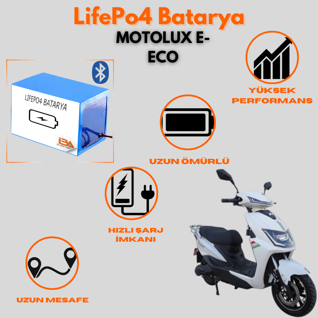 Motolux e-eco 72v24ah Lifepo4 Batarya