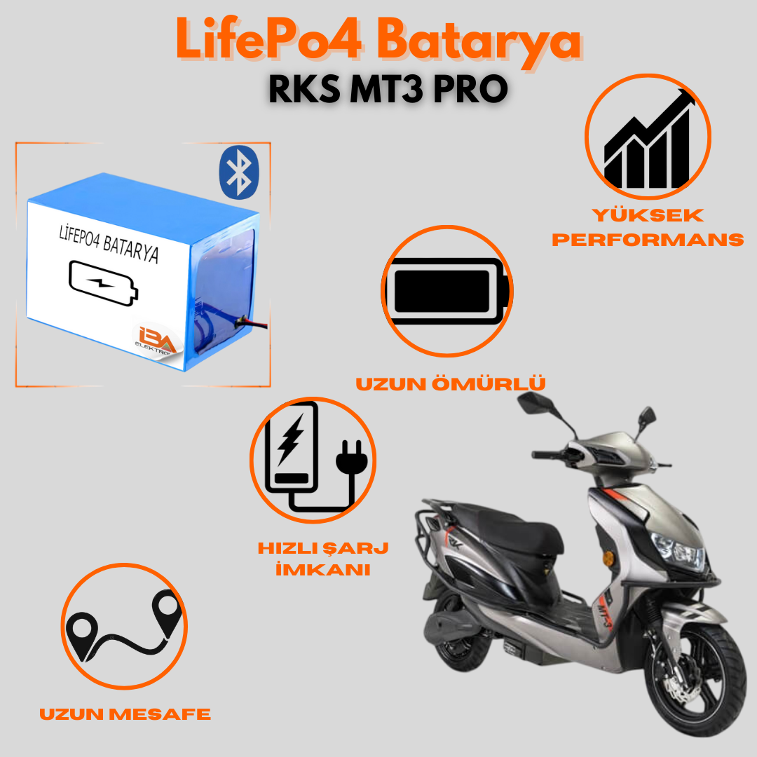 RKS MT3 PRO 72v24ah Lifepo4 Batarya