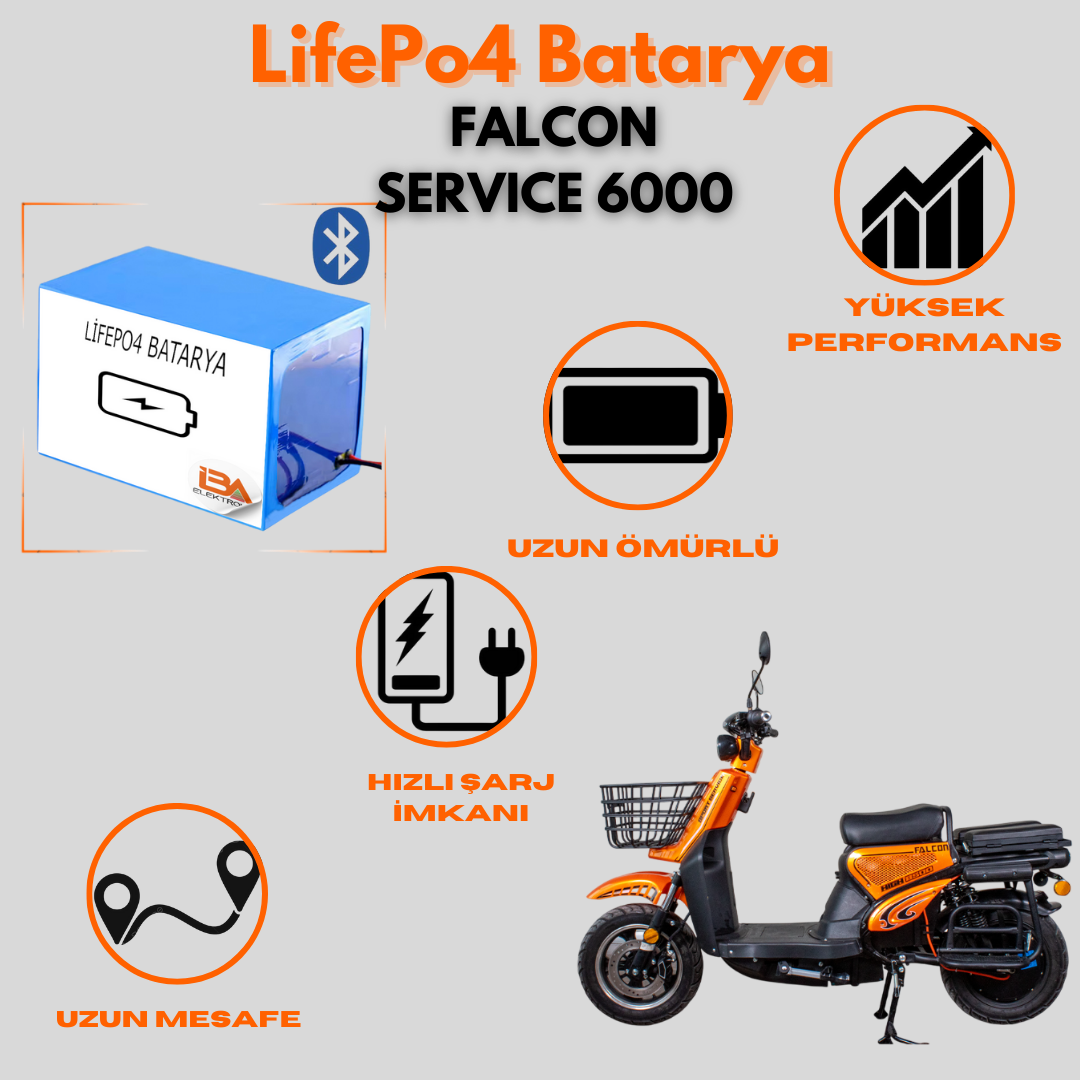 Falcon Service 6000 72v24ah Lifepo4 Batarya