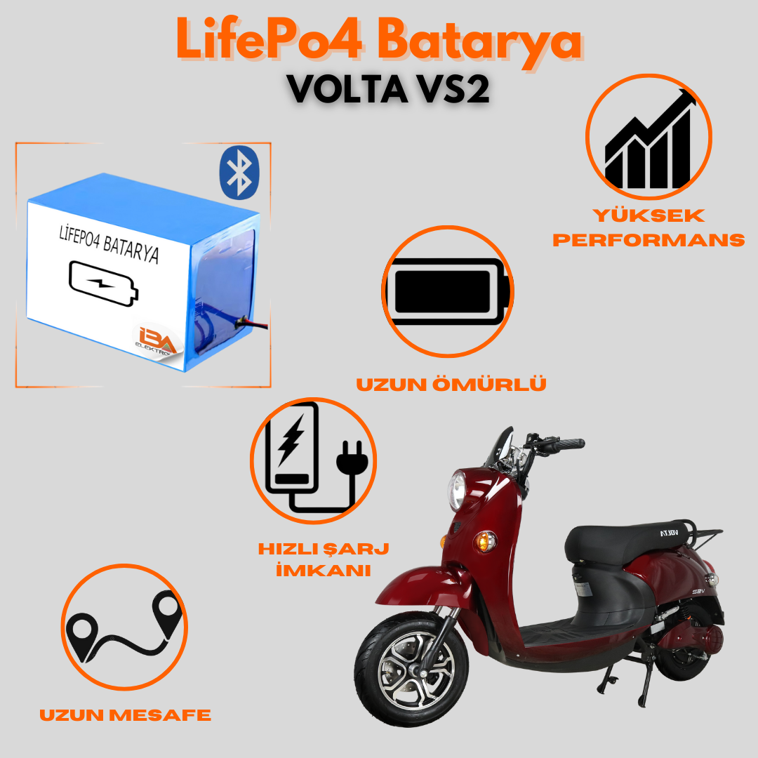 Volta vs2 72v24ah Lifepo4 Batarya