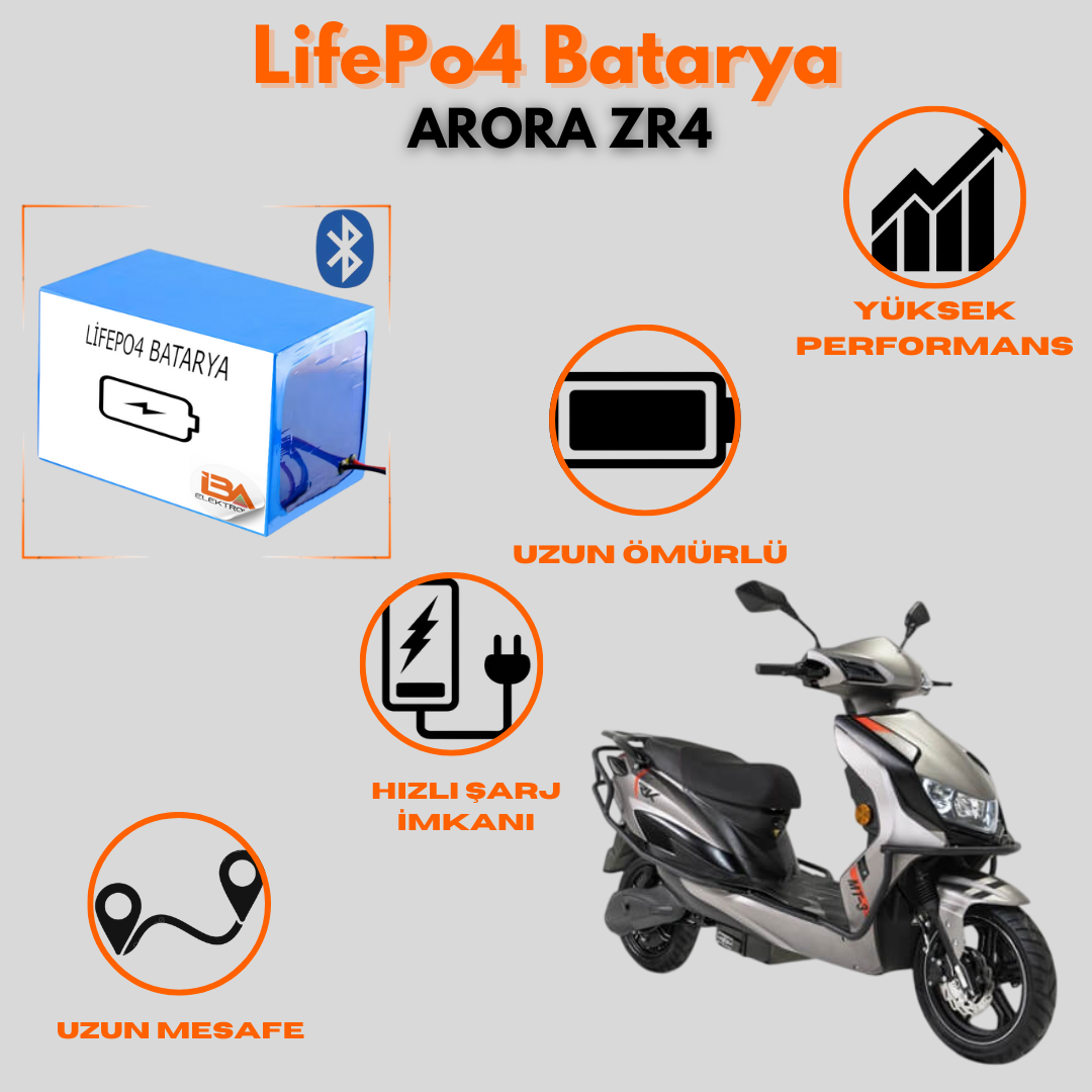 Arora zr4 72v24ah Lifepo4 Batarya