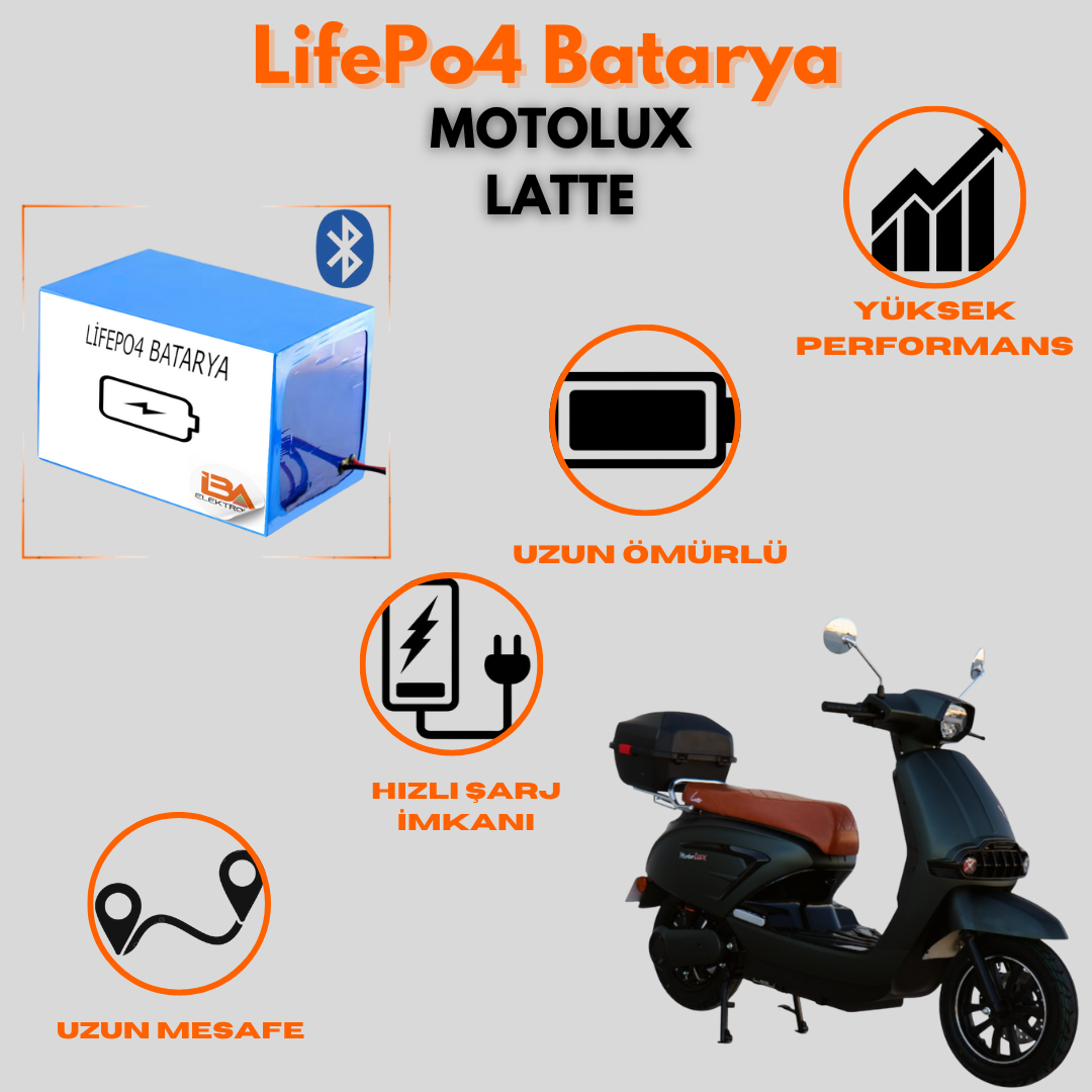 Motolux Latte 72v24ah Lifepo4 Batarya
