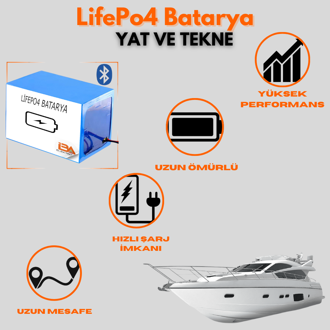 Yat Ve Tekne 12V 280AH Lifepo4 Batarya