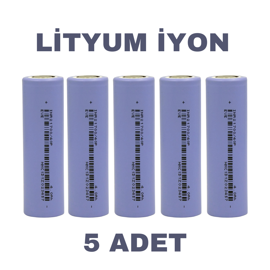 Lityum İyon EVE INR21700 10C 4000mAh 5 Adet
