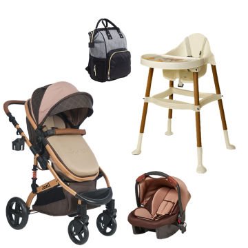 Joell Bebek Arabası, Mama Sandalyesi ve Çanta Seti