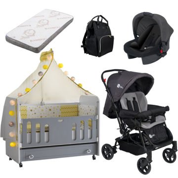4Baby Olympus Bebek Arabası & Anne Yanı Beşik & Puset & Yatak & Uyku Seti & Cibinlik & Çanta