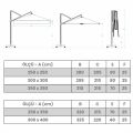 84 MM GÖVDELİ ALAÇATI ELİT YANDAN DİREKLİ KATLANIR ŞEMSİYE (DİKDÖRTGEN)