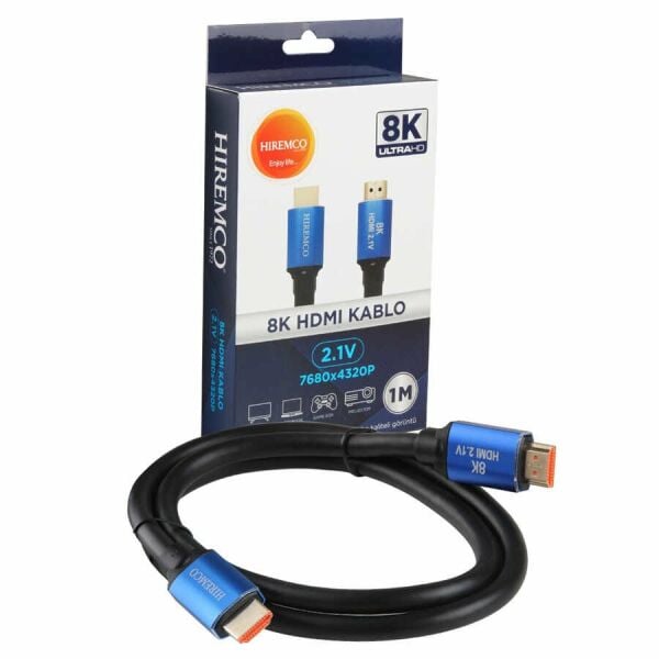 Hiremco 8K 1mt HDMI 2,1 V Kablo