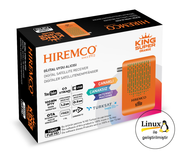 Hiremco Süper King HD Orange Uydu Alıcısı