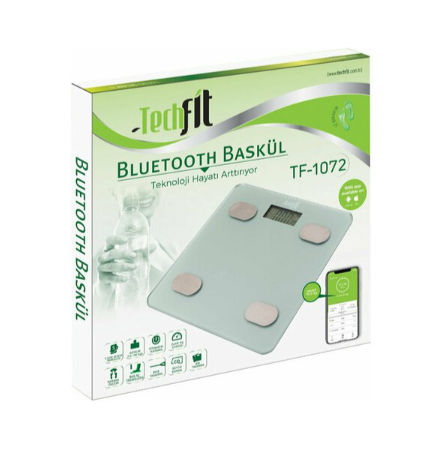 Techfit Baskül Cam Bluetooth Vücut Analizli Tf 1072