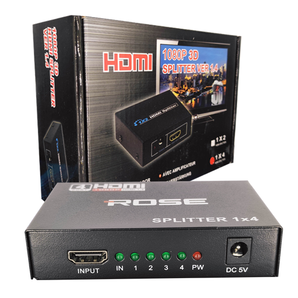 Rose HDMI 104 1080P Splitter
